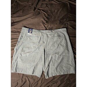 NWT New George Blue Teal Flat Front Chinos Shorts Mens Big & Tall 46 Waist